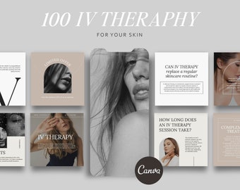 Nurse Injector and Esthetician Bundle | Iv Hydration & IV Therapy Templates | Med Spa Posts | Iv Therapy IV Drip Instagram Templates