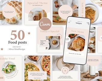 Food blog post, Food Instagram Post, Food Templates Canva, Foodie Blogger Canva, food influencer, Dietician Instagram, Recipe Bloggers