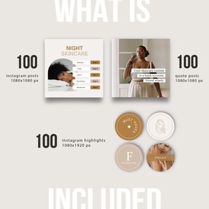 300 INSTAGRAM SKINCARE POST Bundle, Luxury Esthetician Ig Beauty Content, Editable Canva Template For Beauty Blogger, Influencers, Med Spas image 2