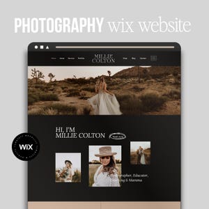 Photography Wix Website Template | Wix Website Theme Design | Premade Wix Website | Diy Website | Wix Web Design | Business website Wix Shop