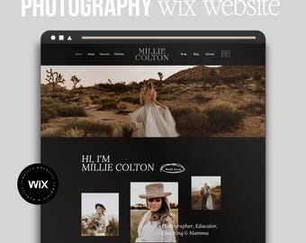 Photography Wix Website Template | Wix Website Theme Design | Premade Wix Website | Diy Website | Wix Web Design | Business website Wix Shop