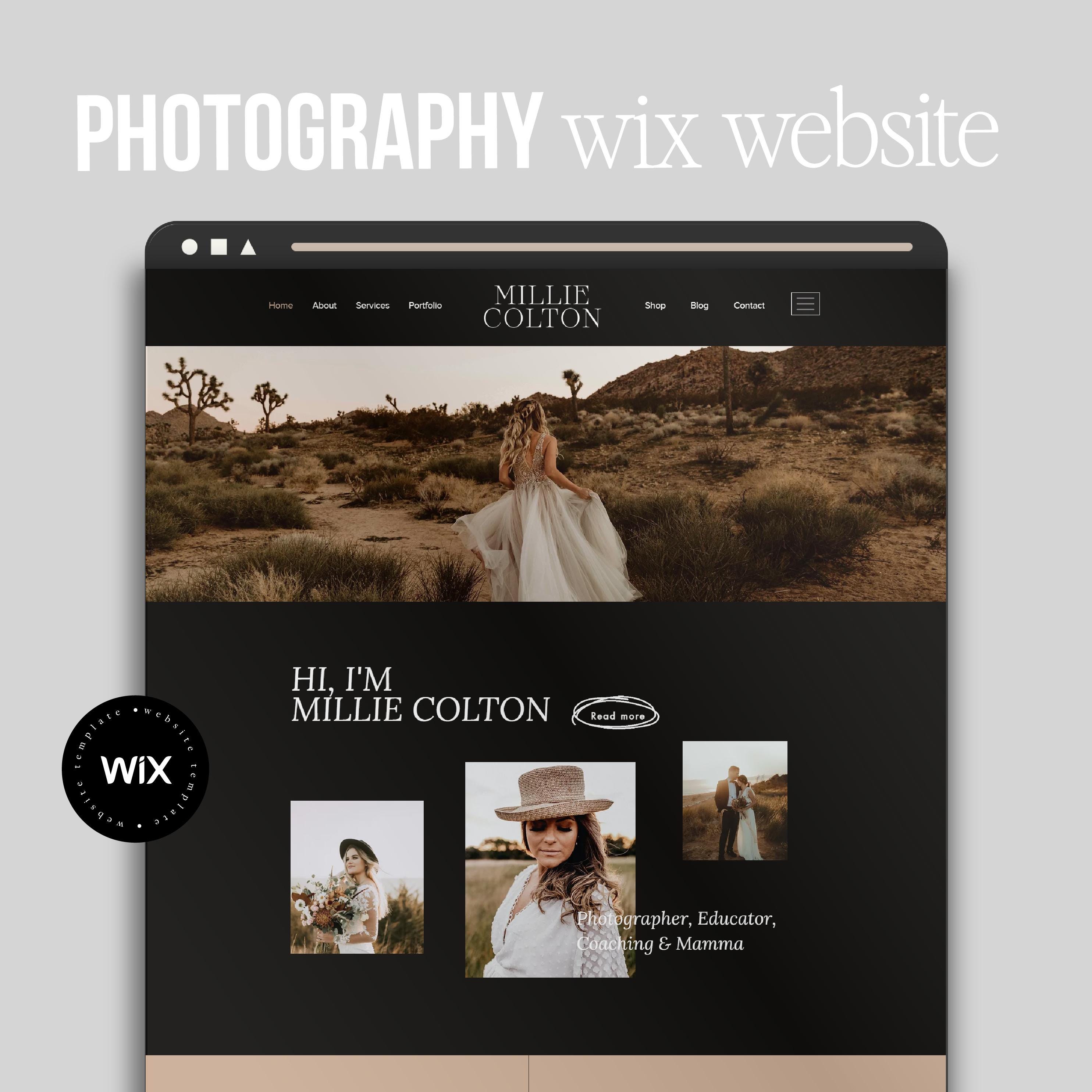 Modèle de Site Web Wix Photographie | Création de thèmes pour sites Web Wix | Site Web Wix préfabriqué | Site de bricolage | Conception Web Wix | Site
