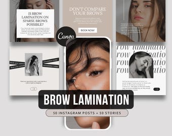 Post Instagram Brow Tech / Social media Brow Artist / Modelli Instagram Brow Tech / Pacchetto modelli Instagram Brow Lamination