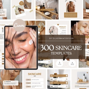 300 INSTAGRAM SKINCARE POST Bundle, Luxury Esthetician Ig Beauty Content, Editable Canva Template For Beauty Blogger, Influencers, Med Spas