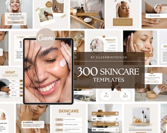 300 INSTAGRAM SKINCARE POST Bundle, Luxury Esthetician Ig Beauty Content, Editable Canva Template For Beauty Blogger, Influencers, Med Spas
