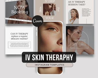 Iv Therapy IV Drip Instagram Templates | Nurse Injector and Esthetician Bundle | Iv Hydration & IV Therapy Templates | Med Spa Posts