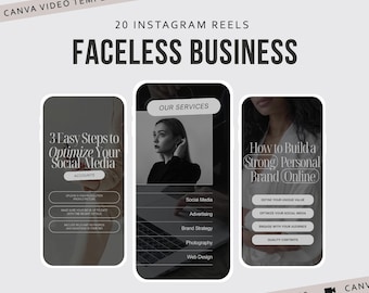 Faceless reels instagram templates | instagram aesthetic reels | social media instagram reels | canva video reels template | tik tok videos