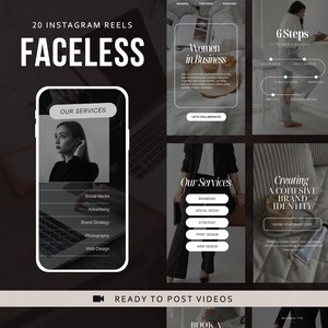 Faceless reels instagram templates | dark aesthetic reels | social media instagram reels | canva video reels template | tik tok videos