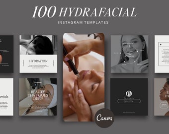 Esthetician Bundle | Hydrafacial Templates | Skincare Template | Hydrafacial Instagram Templates Bundle for Estheticians and Med Spas