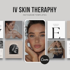 Nurse Injector and Esthetician Bundle | Iv Hydration & IV Therapy Templates | Med Spa Posts | Iv Therapy IV Drip Instagram Templates
