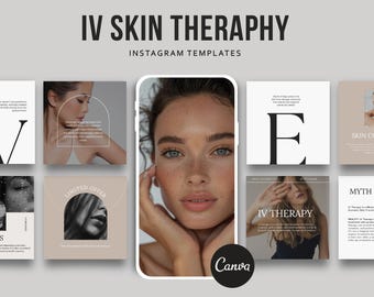 Nurse Injector and Esthetician Bundle | Iv Hydration & IV Therapy Templates | Med Spa Posts | Iv Therapy IV Drip Instagram Templates