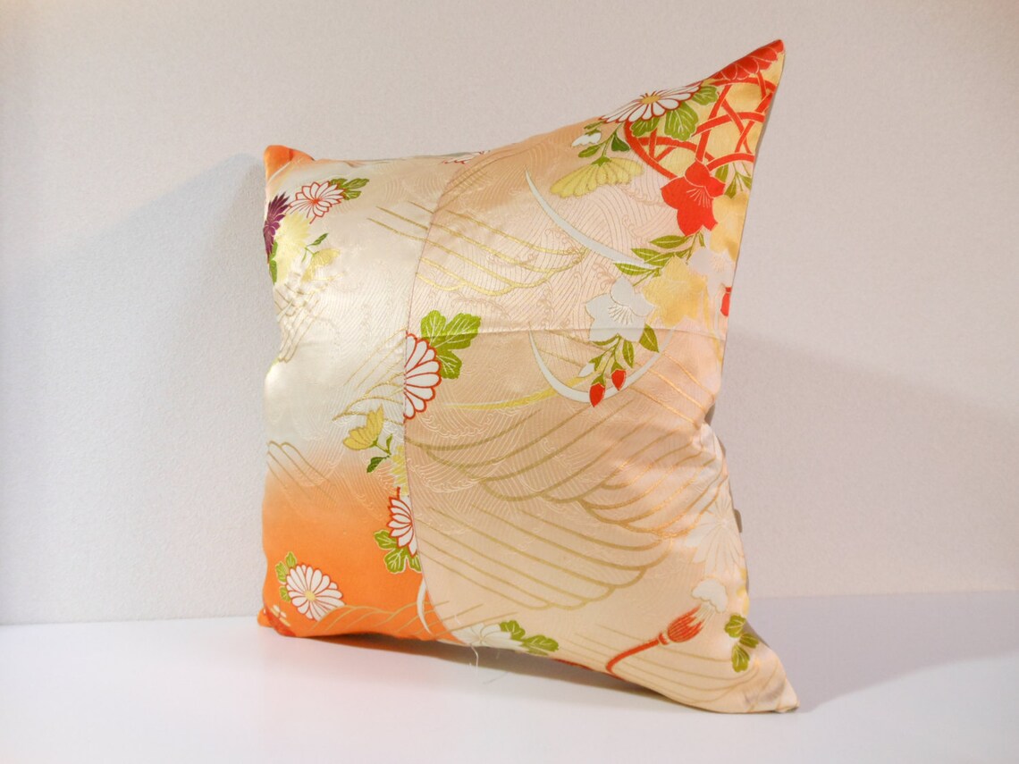 Japanese Kimono Pillow 337 Decorative Pillow 16x16 ,accent Pillows