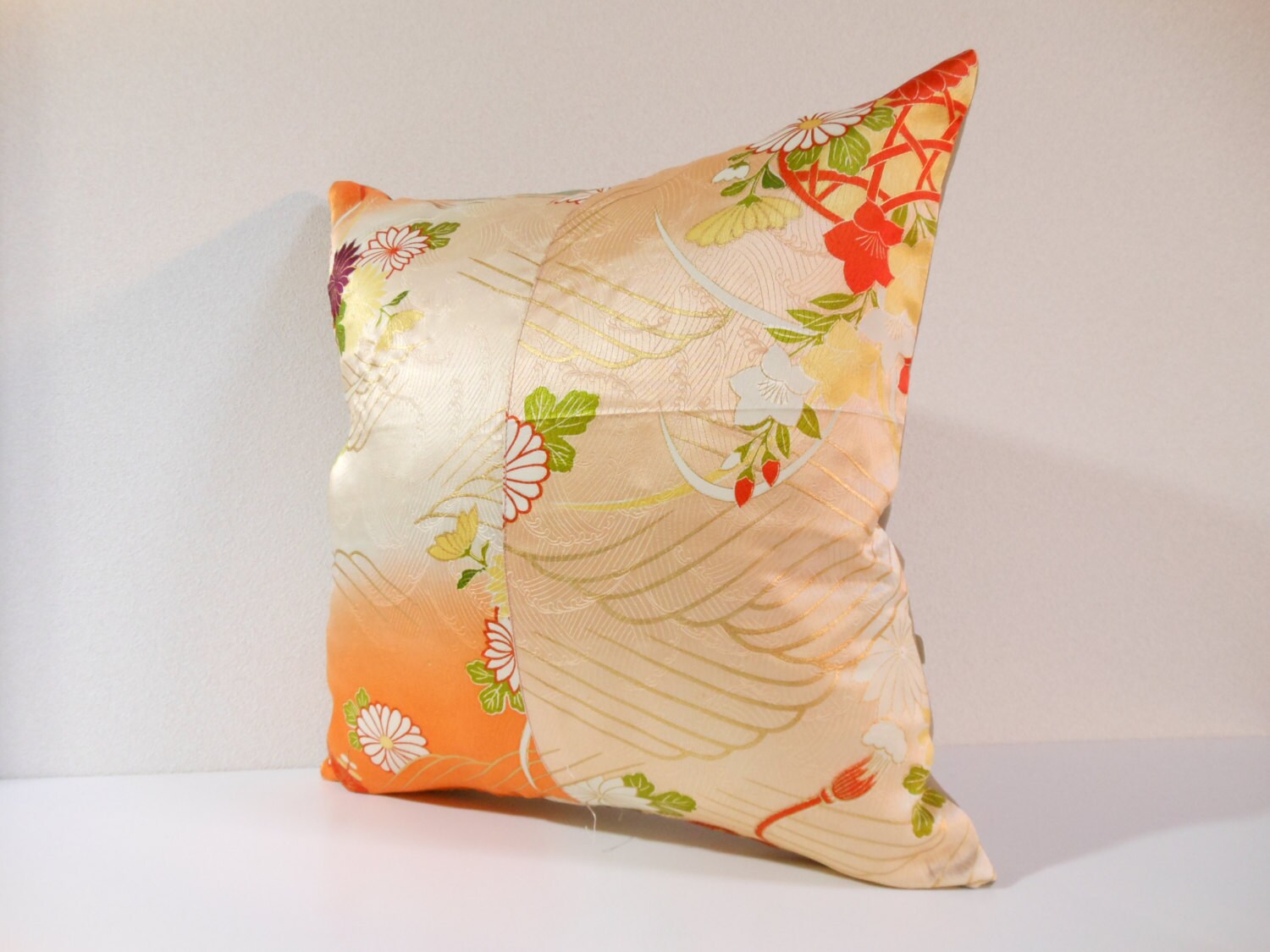 Japanese Kimono Pillow 337 Decorative Pillow 16x16 ,accent Pillows,throw Pillows,sofa Pillows