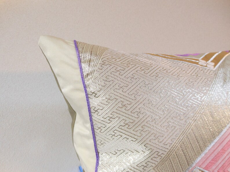 Japanese Silk Kimono Obi Pillow 301 Decorative Pillow Etsy