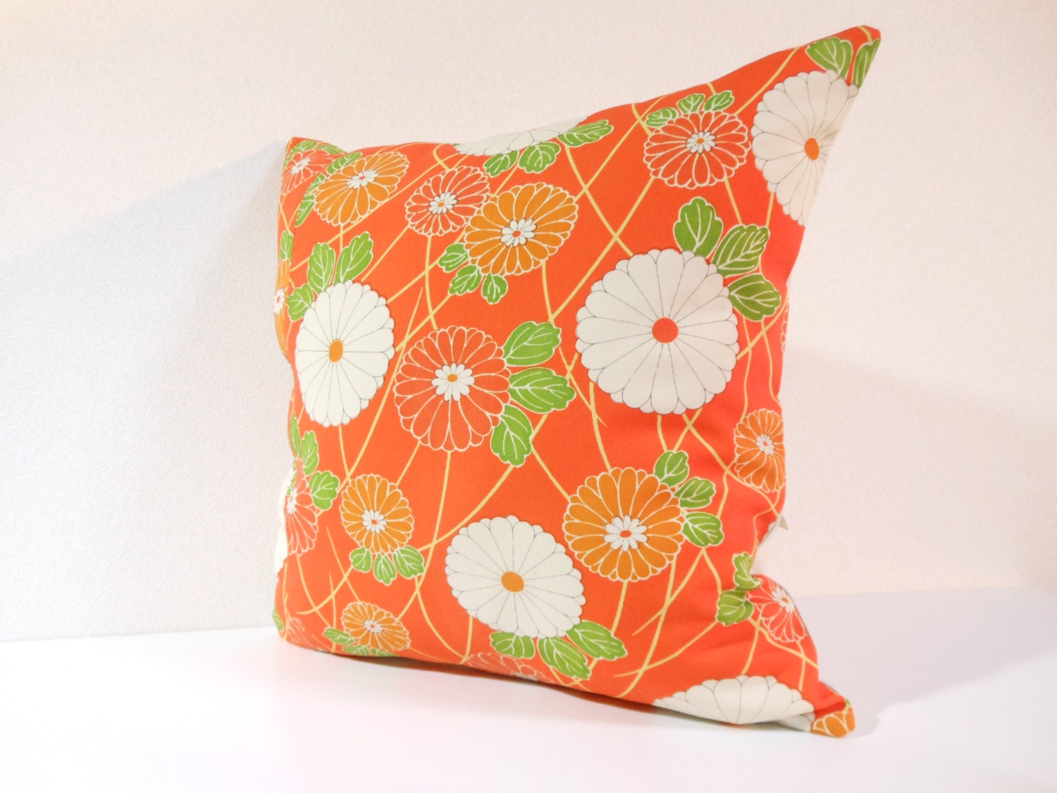 Japanese Fabric Pillow 286 Decorative Pillow 16x16 Etsy