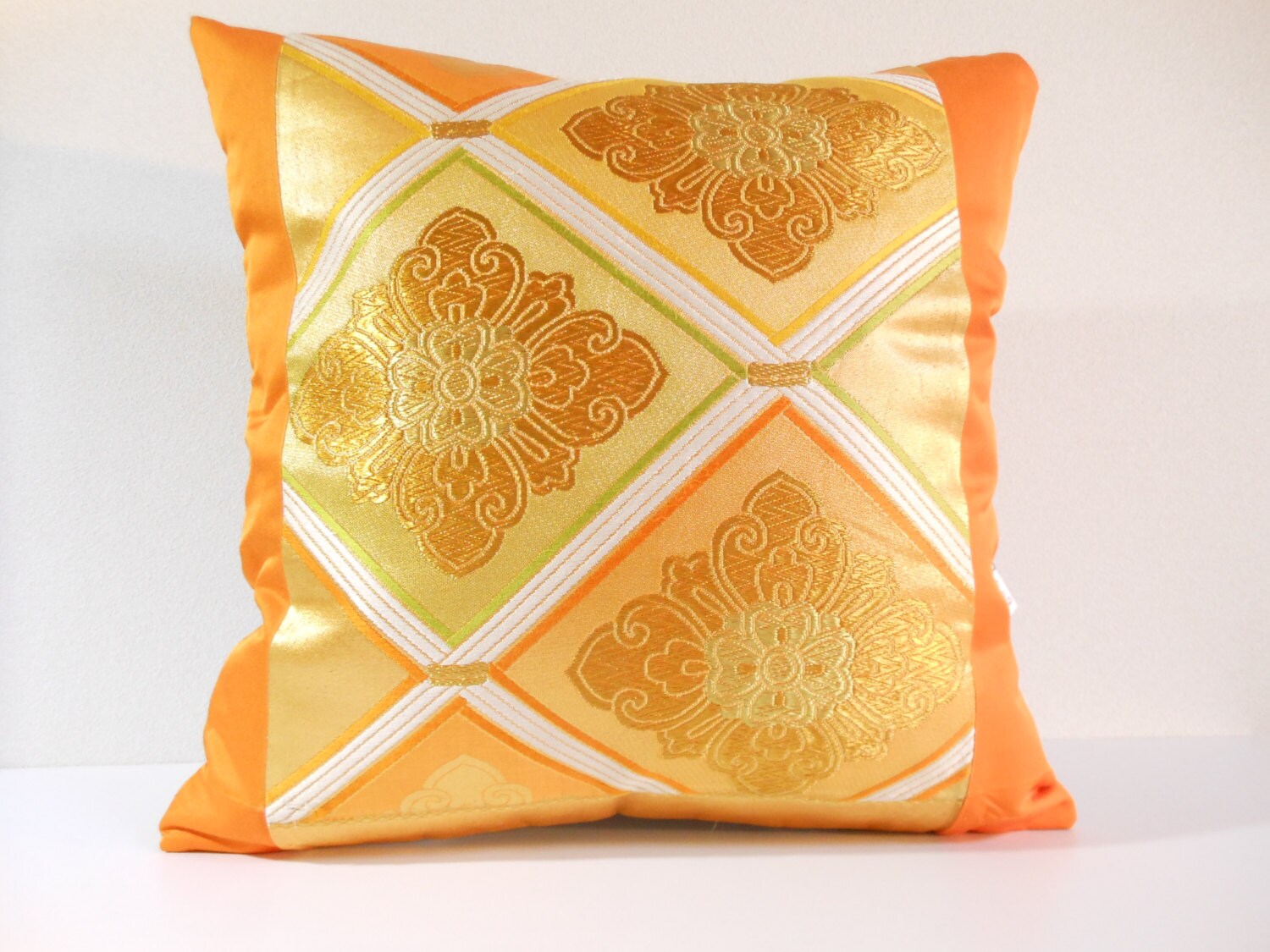 Japanese Silk Kimono Obi Pillow 479 Decorative Pillow Etsy