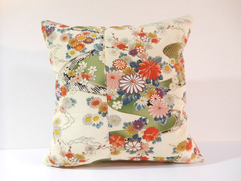 Japanese Kimono Pillow 092 Decorative Pillow 16x16 Etsy