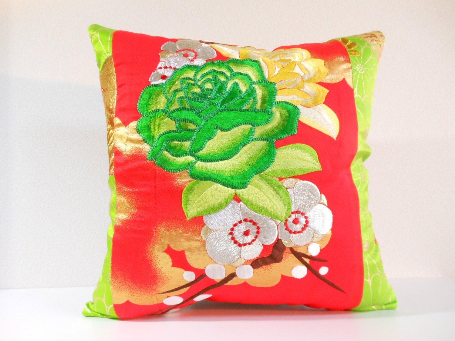 Japanese Silk Kimono Obi Pillow | 506 | Decorative Pillow