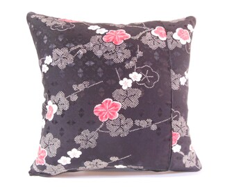 Japanese Fabric Pillow | 527 | decorative pillow | 16x16 |,accent pillows,throw pillows,sofa pillows,couch pillows,throw,designer pillows