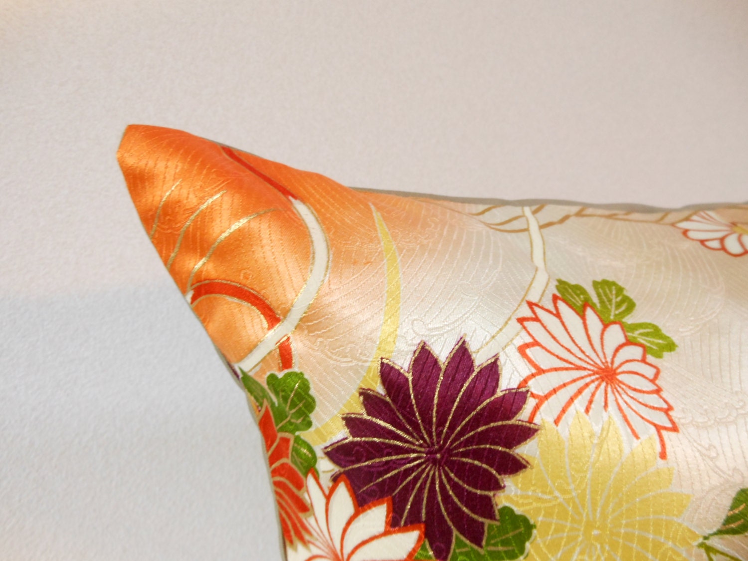 Japanese Kimono Pillow 337 Decorative Pillow 16x16 ,accent Pillows