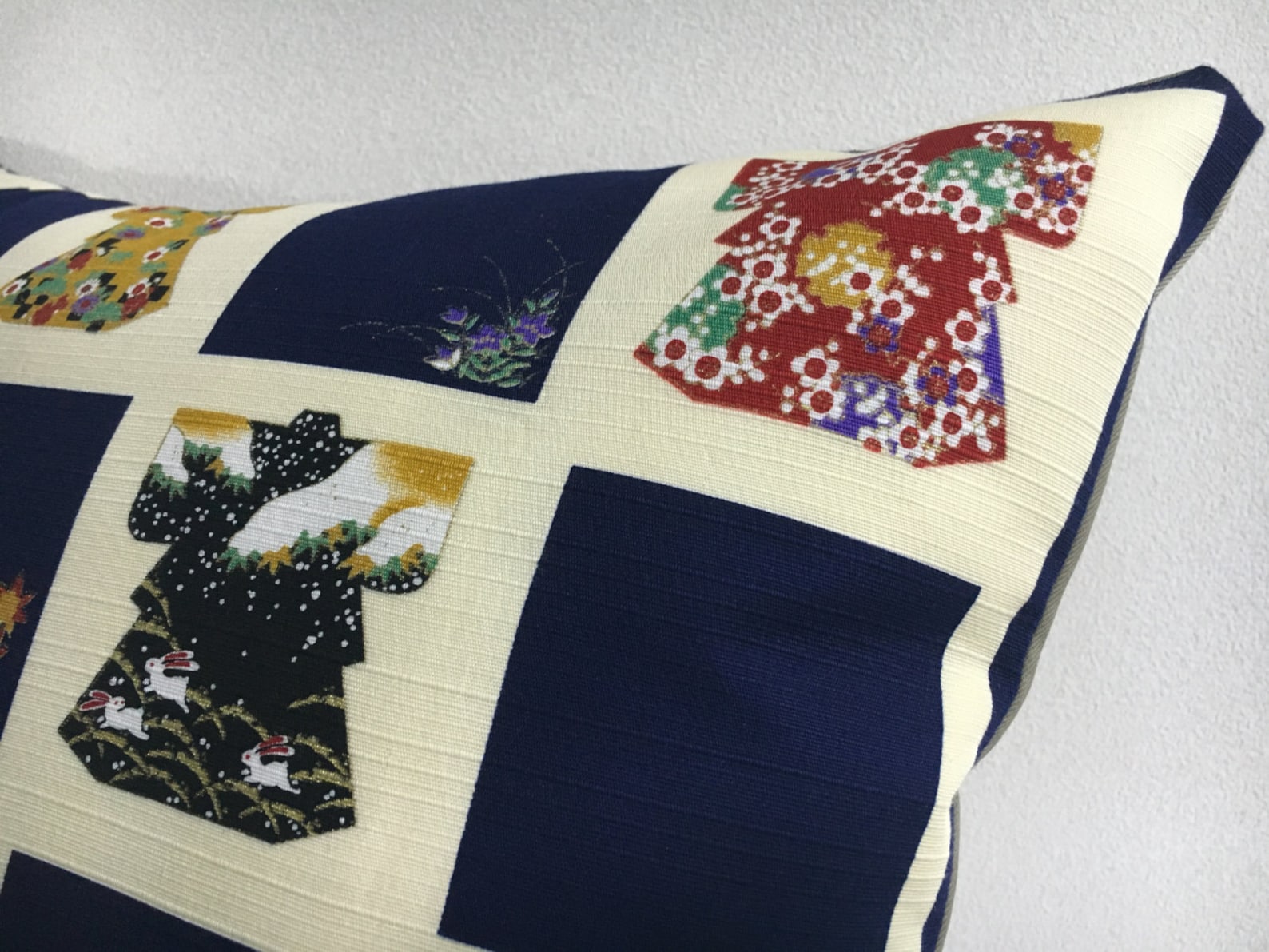 Japanese Fabric Pillow 266 Decorative Pillow 18x18 ,accent Pillows