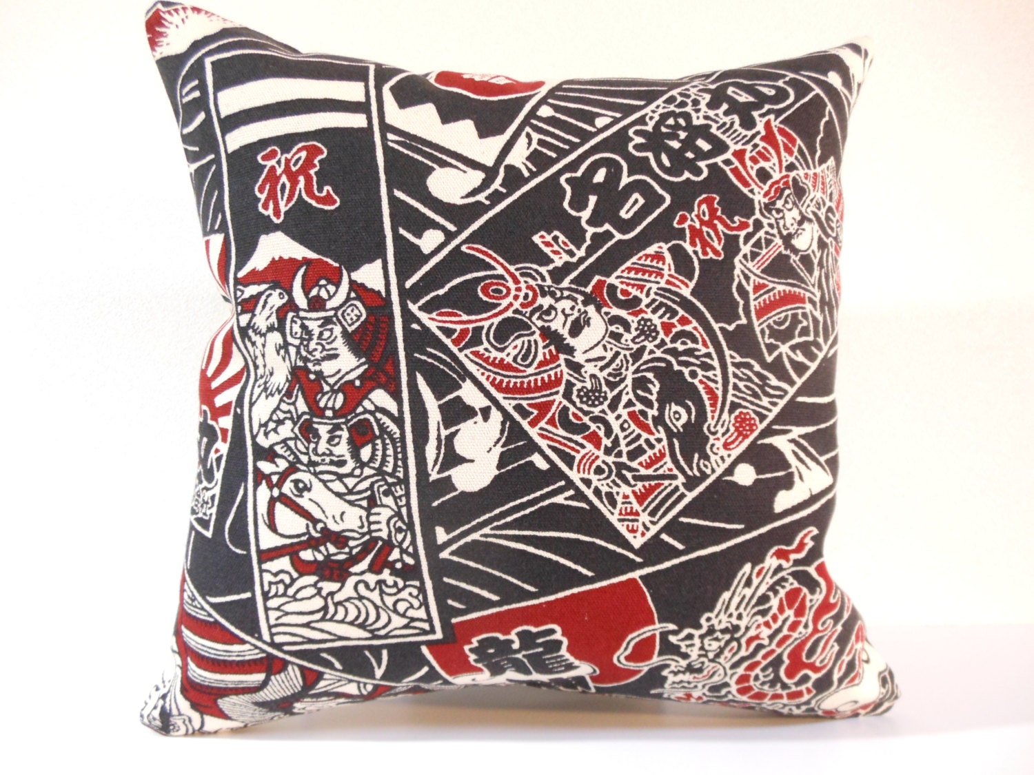 Japanese Fabric Pillow 231 decorative pillow 16x16 Etsy