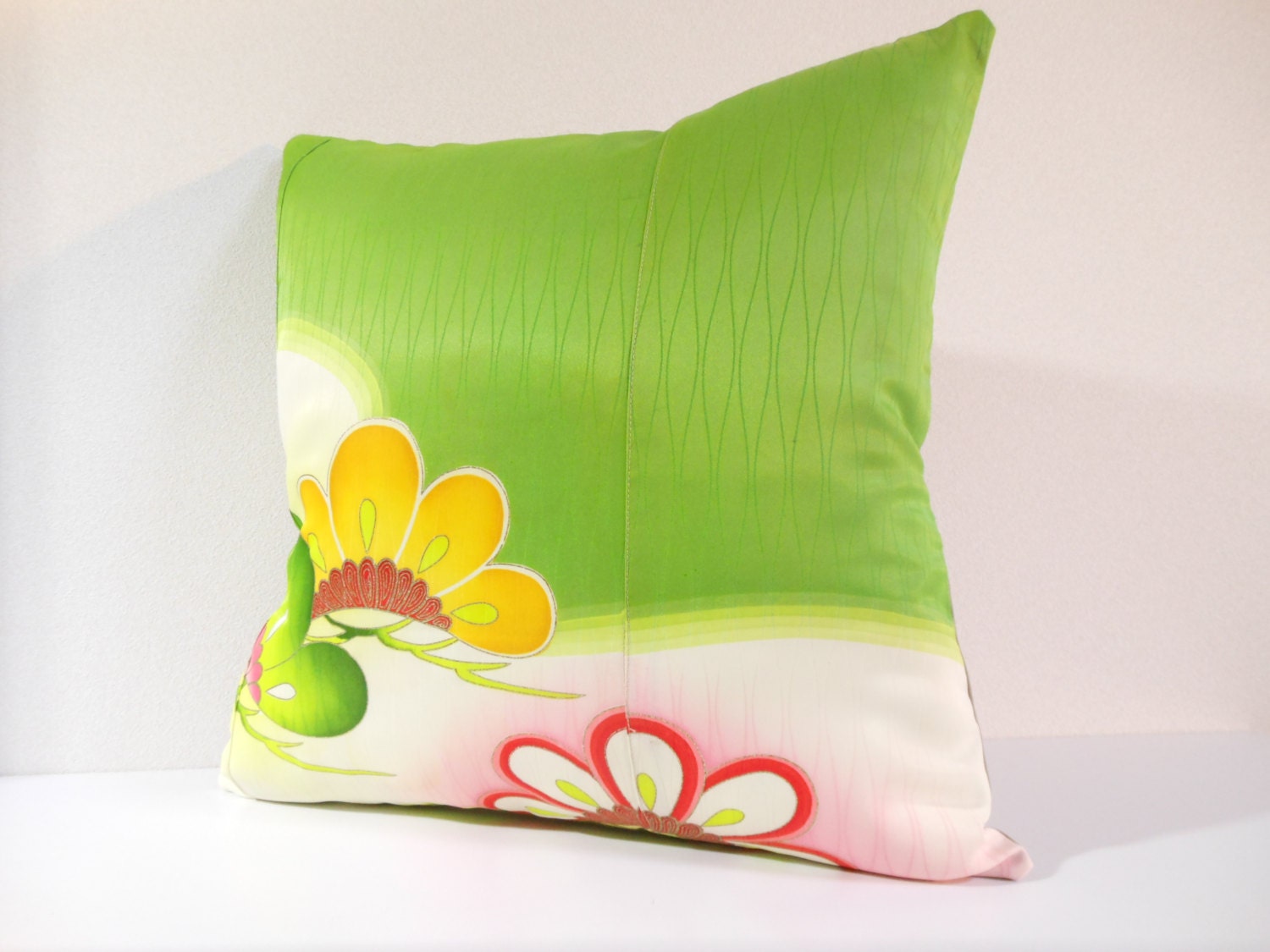 Japanese Kimono Pillow 261 Decorative Pillow 18x18 Etsy