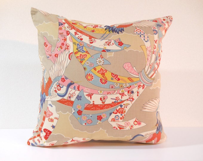 Japanese Fabric Pillow 117 Decorative Pillow 16x16 Etsy