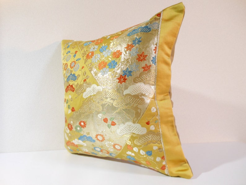 Japanese Silk Kimono Obi Pillow 380 Decorative Pillow Etsy