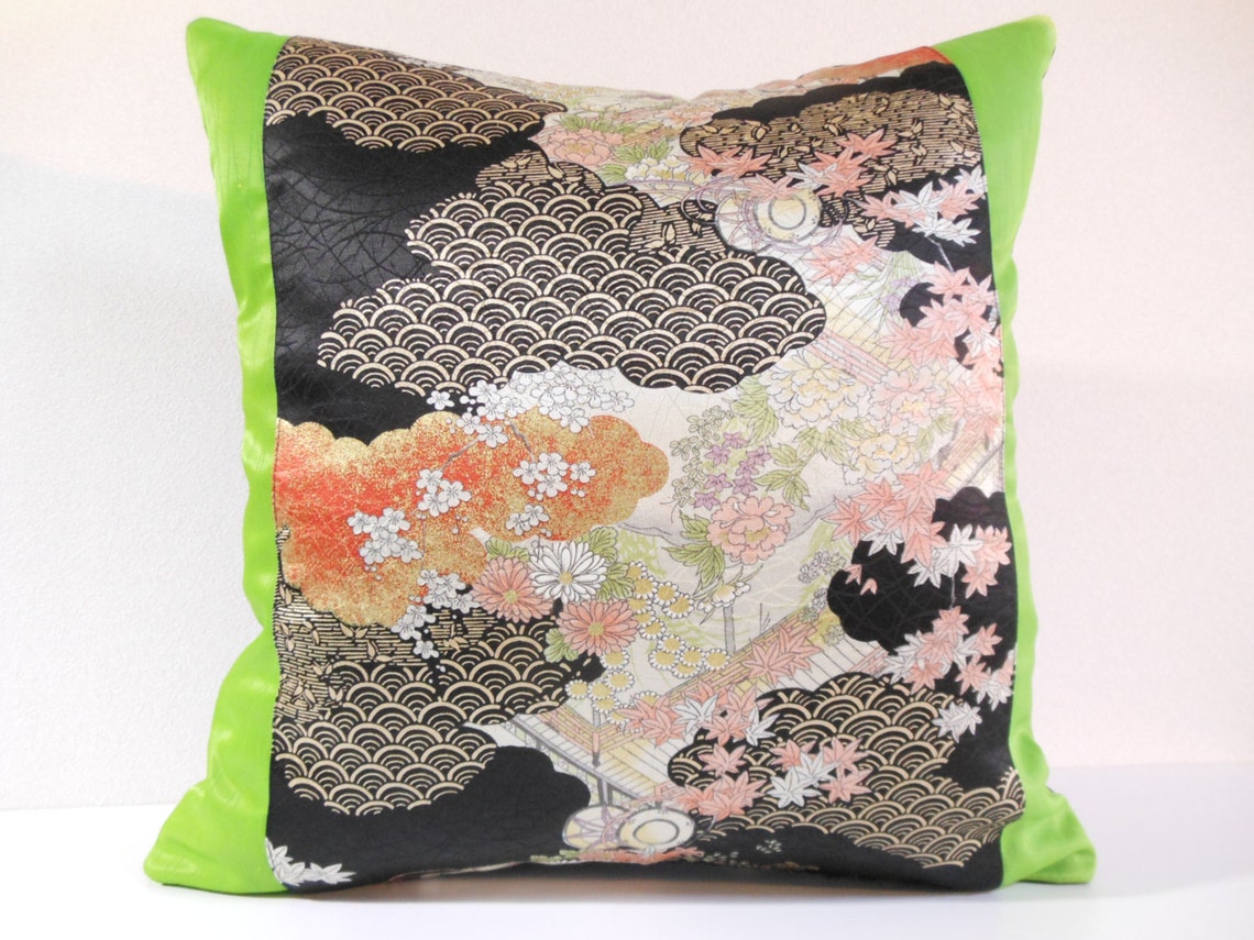 Japanese Kimono Pillow 249 Decorative Pillow 18x18 ,accent Pillows,throw Pillows,sofa Pillows