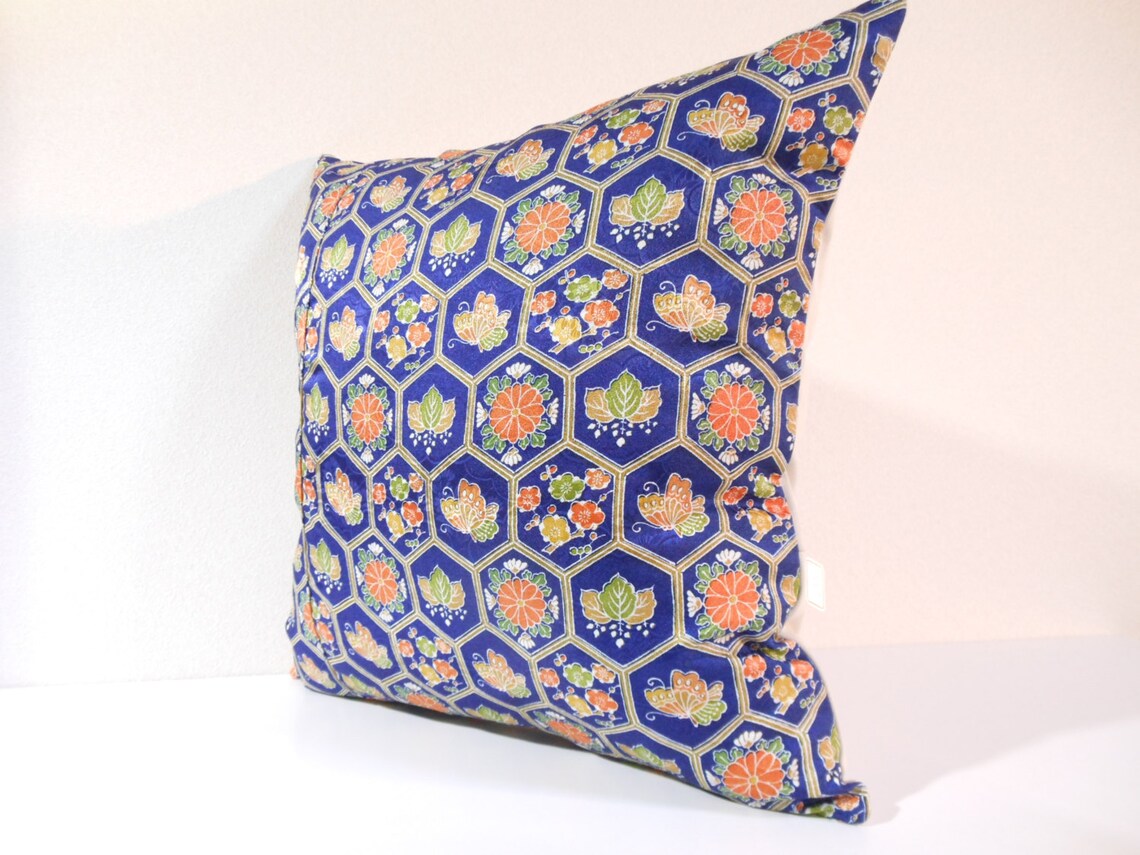 Japanese Kimono Pillow 255 Decorative Pillow 16x16 ,accent Pillows