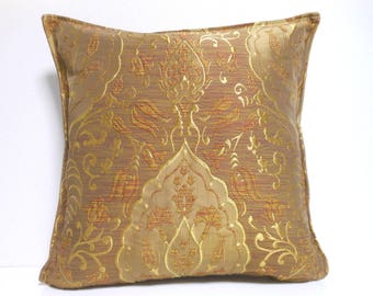 Ottoman Style Fabric Pillow | 017 | decorative pillow | 16x16 |,accent pillows,throw pillows,sofa pillows,couch pillows,designer pillows