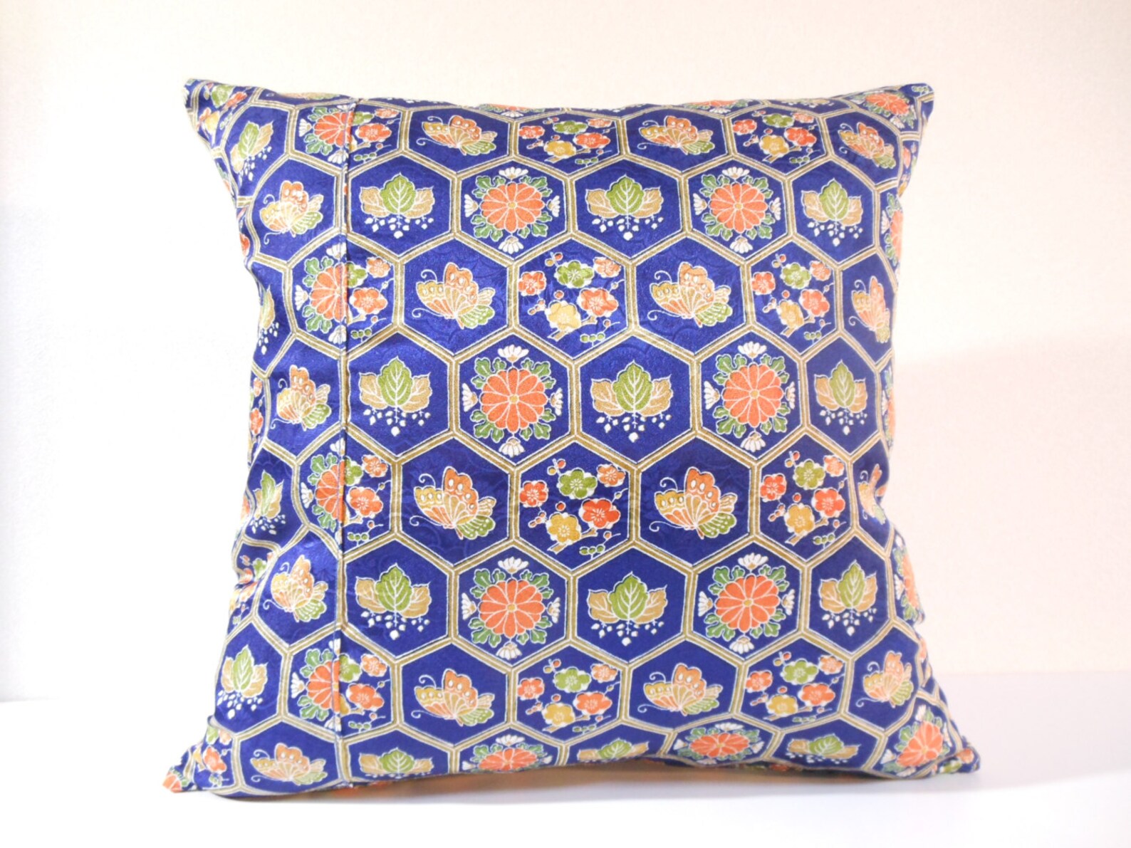 Japanese Kimono Pillow 255 Decorative Pillow 16x16 ,accent Pillows