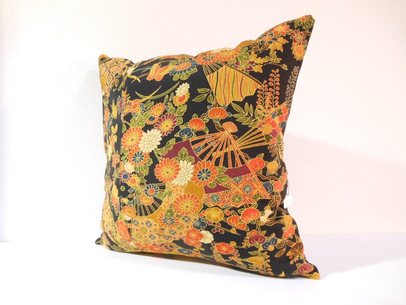 Japanese Kimono Pillow 185 decorative pillow 16x16 Etsy 日本