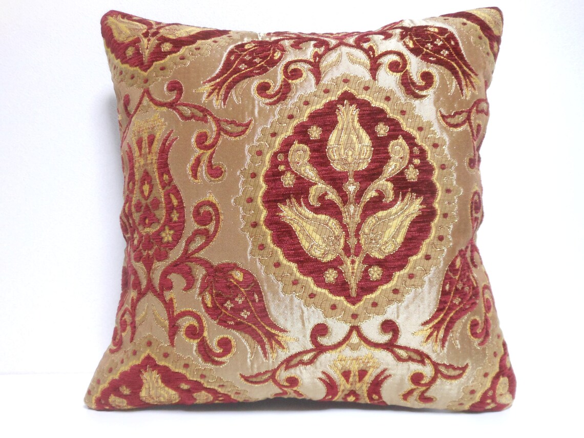 Ottoman Style Fabric Pillow 022 Decorative Pillow 16x16 ,accent Pillows