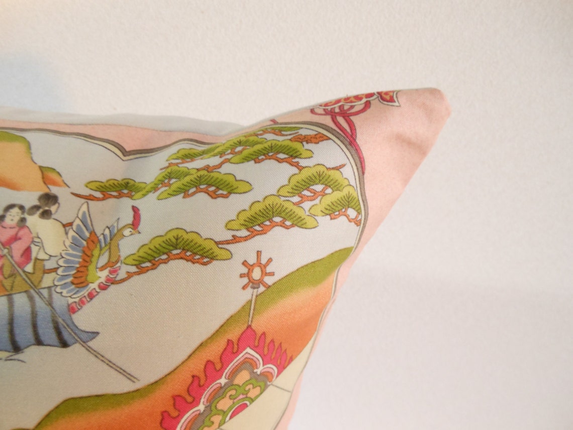 Japanese Fabric Pillow 150 Decorative Pillow 16x16 ,accent Pillows