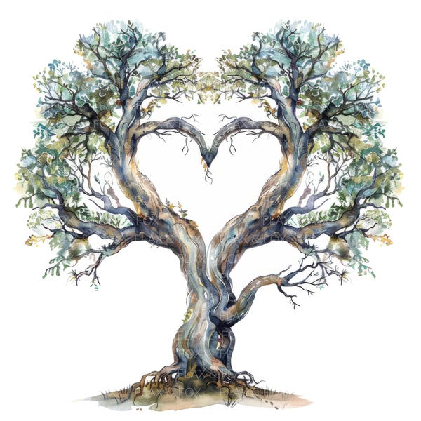 Tree Heart Prints - Etsy UK