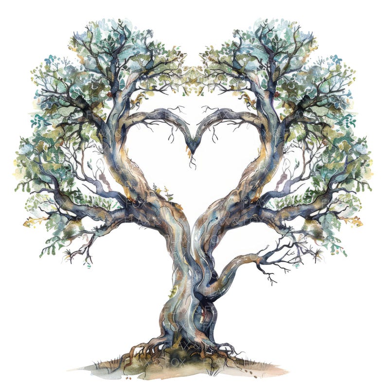 Tree Heart Prints - Etsy UK