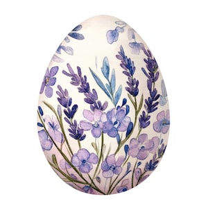 14 imágenes prediseñadas de huevos de Pascua de lavanda l Huevo con adorno floral l Descarga digital JPG l Imágenes prediseñadas de acuarela imprimibles l Diario basura l Manualidades de papel