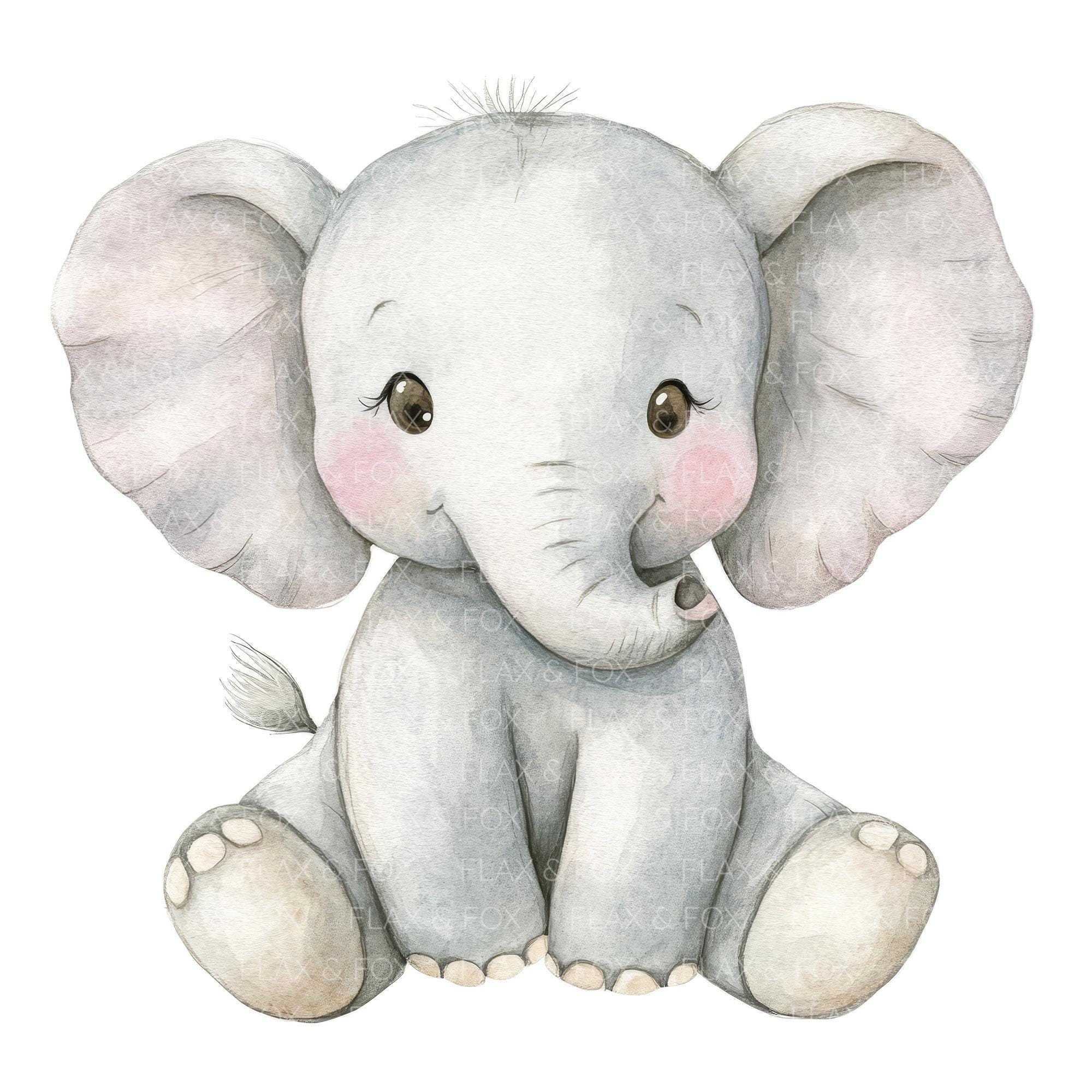14 dibujos animados de elefantes l lindo elefante bebé l descarga digital  JPG l clipart de acuarela imprimible l diario basura l manualidades de  papel - Etsy México, image size:2000x2000