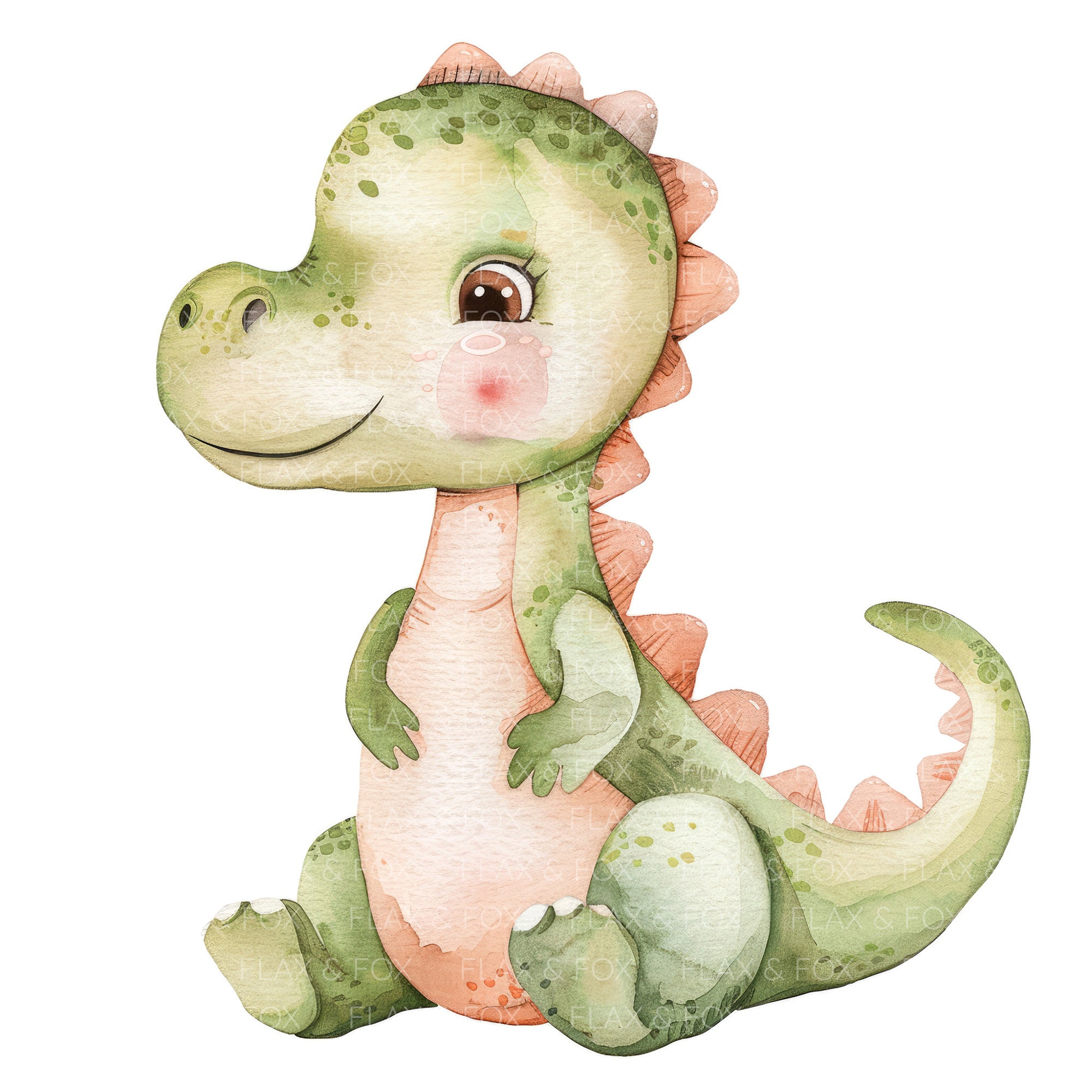 10 Baby Dinosaur Clipart L Cute Cartoon Dino L JPG Digital Download L ...