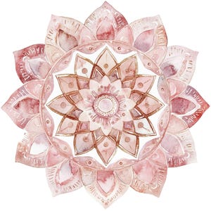 14 Boho-mandala clipart l roze paars ornament l JPG digitale download l afdrukbare aquarel clipart l junk Journal l Paper Craft