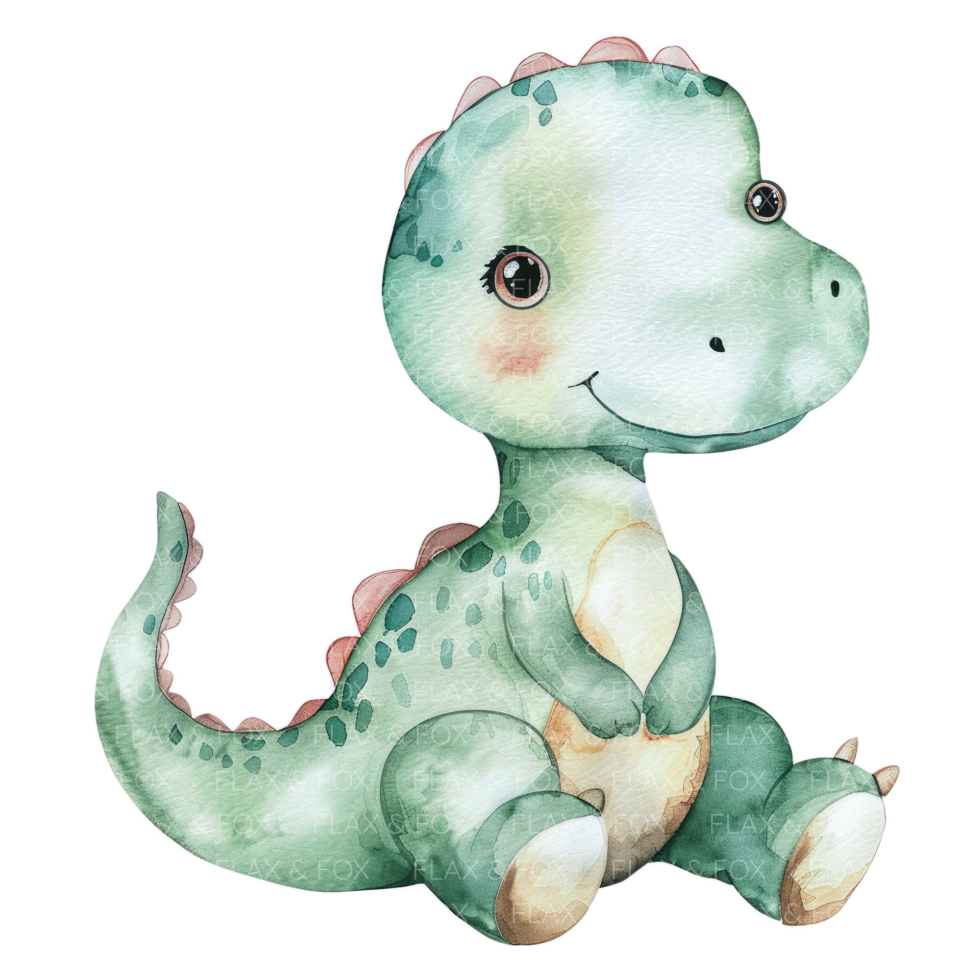 10 Baby Dinosaur Clipart L Cute Cartoon Dino L JPG Digital Download L ...