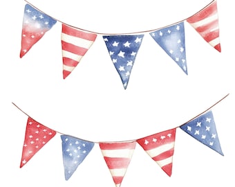 2 Striscioni Decorativi In Legno Per Festa 4 Luglio – Bandiere Americane Stelle E Strisce – Scritte USA E Bandiera – Pawliss - 2
