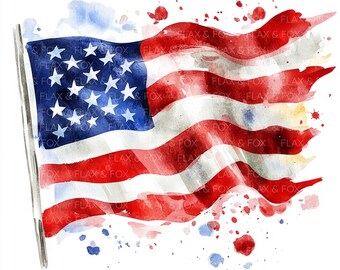 10 米国旗クリップアート l アメリカ国旗 l JPG デジタルダウンロード