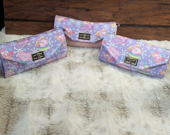 Video games Wristlet Wallet: Handmade Cotton Clutch with Card Slots