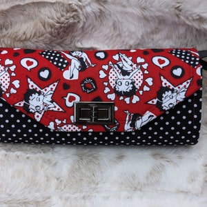 Betty Boop  Made to Order Wallet, Cluth, wristlet, polka dot, vintage movies