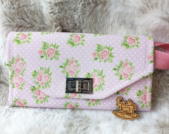 Roses, Pink Roses, White, wallets, wristlet