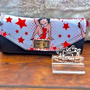 Betty Boop Wallet Clutch: Handmade Polka Dot Wristlet