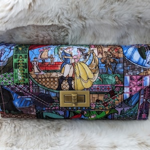 Disney, la bella y la bestia, billetera, pulsera,